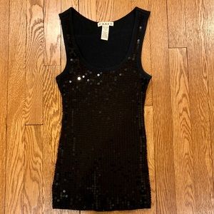 Forever 21 Sequined Ribbed  Tank Top